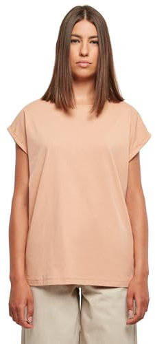 Urban Classics Damen T-Shirt Ladies Extended Shoulder Tee, T-Shirt mit überschnittenen Schultern, aus Baumwolle, erhältlich in vielen Farben, Amber, M