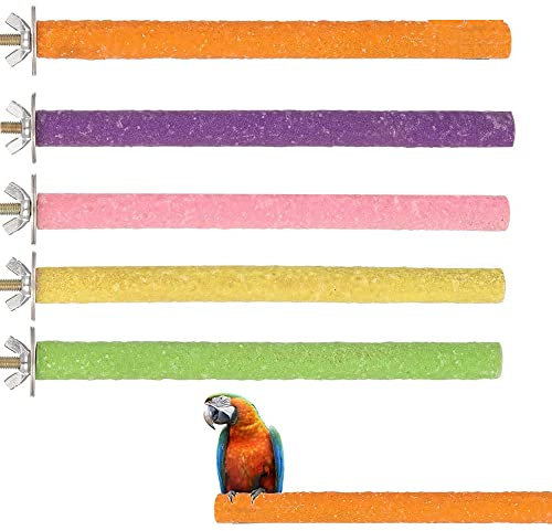 5 Piezas Perchas Juguetes Para Jaulas, Perchas De Loro, Perca De PáJaro, Palo Para PáJaros, Juguetes Para Pajaros, Para Colgar Jaula De PáJaro Loros Periquitos CacatúAs, Pajaros, Columpio PáJaros
