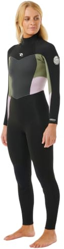 2024 Rip Curl Womens Omega 4/3mm GBS Back Zip Wetsuit 156WFS - Khaki