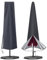 OKPOW Parasol Covers Waterproof 600D Oxford Fabric Patio Umbrella Cover with Zip (190 * 30 * 50cm), for 2.5m 2.7m 3m Garden Outdoor Umbrella (Dark Grey)