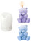 Molde de silicona 3D de oso de peluche, molde de fundición para velas, jabones, arcilla polimérica, decoración del hogar, regalos de San Valentín