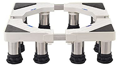 Adjustable Washing Machine Base Drum Washing Machine Base Holder Stand Adjustable Height 13-16cm Fridge Freezer Stand Length/Width 42-68cm Stent for Wine Cooler, Ice Maker, Dishwash