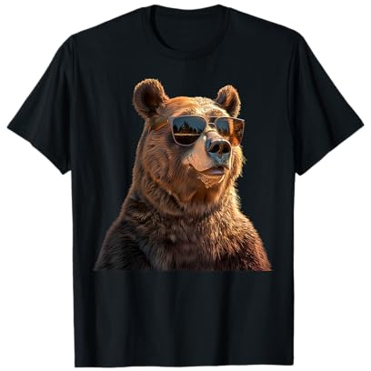 Ours Brun & Lunettes de Soleil Grizzly Ours Frères Ours Brun T-Shirt