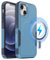 MOBESV Magnetisch Hülle für iPhone 13 / iPhone 14 6,1 Zoll, Handyhülle kompatibel mit MagSafe, Matte Stoßfeste Cover, Seeblau