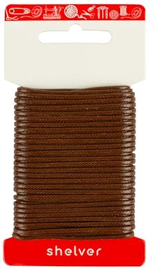 Cordoncino per collane, in cotone cerato, per la creazione di gioielli e progetti artigianali (marrone, 2 mm)