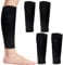 xianshi 2 Pairs Football Sock Sleeves, Black Durable Cut Football Socks, Elastic Shin Sleeves, Soccer Shin Guards, for Games Beginner Teenagers Adults