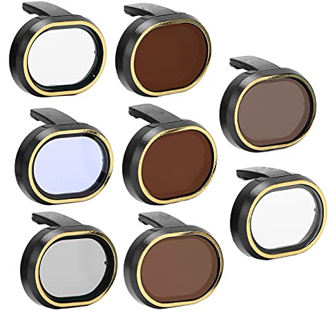 Rankomu Junestar Kamera-Objektivfilter-Set, UV/CPL/Star/Nacht/ND 4/8/16/32 Filter-Set für FIMI X8 Mini-Drohne, Objektiv-Zubehör für Luftaufnahmen, 8 Stück