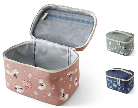 monbento - Kids Insulated Lunch Bag Frosty Cinnamon Fox - Personalised Cooler Bag to Transport Bento Box, Bottle, Meal Accessories & Snacks - Perfect for School/Picnic – 5 L Cute Tote for Children
