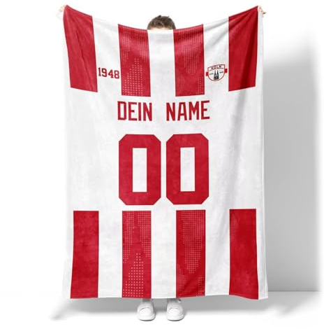 PopoluFaya köln Kuscheldecke Personalisiert Decke mit Namen Nummer als Geschenke