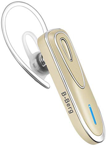 Bluetooth Wireless kabellos leicht wasserdicht Headset 5.0 In-Ear Ohrhörer Kopfhörer mit Rauschunterdrückung Mikrofon und Stereo-Sound Freisprecheinrichtung für EIN Ohr für Handy/Smartphone (Gold)