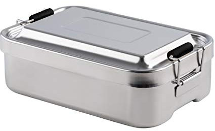 Kelomat Riess, 1996-248, Lunchbox, SONSTIGES, Länge 23 cm, Breite 15 cm, Höhe 7.5 cm, Gewicht 0.5 kg, Edelstahl, Spezialartikel, rostfrei, silber