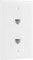 Ethernet Wall Plate, 2 Port Cat 6 RJ45 Keystone Female to Female Wall Plate Compatible with Cat7/6/6e/5/5e Ethernet Devices