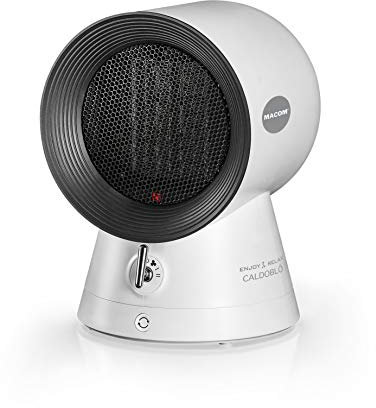 MACOM Enjoy & Relax 932 CALDOBLO' Termoventilatore con Tecnologia Ceramica a Basso Consumo Energetico, 2 Livelli di Temperatura, Termostato Ambiente
