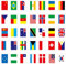 100 Pays Drapeaux International 25m Drapeaux du Monde Drapeaux Olympiques Bannière Drapeaux Décoration Banderoles Durable pour Bar Fête Parti Olympique Clubs Sportifs Festivals et Célébrations