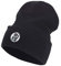 Nebelkind Beanie Winkekatze Schwarz Turn-Up Oversized Mütze One Size