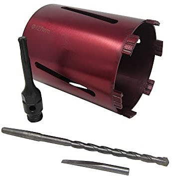 Moorcut Direct Ltd 127mm 5 Dry Diamond Core Drill Bit with Turbo Segments, SDS Arbour & Drill Bit for Masonry, Brick, Block Work