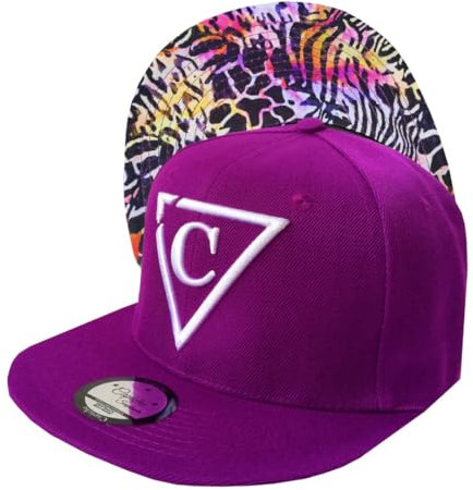 Capiche [99+ VARIATIONEN] Snapback Cap - Kappe - Baseball - Mütze - Herren - Violett - Safari - Tiere - farbenfroh - [Animal Pattern] Colored Safari