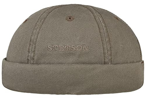 Stetson Ocala Baumwoll Dockercap Herren - Dockermütze aus Baumwolle - Dockercap mit UV-Schutz 40 - Hafenmütze Sommer/Winter - Oliv XL (60-61 cm)