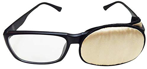 Maya Star Kinder/Erwachsene Visuelle Schauspiel-Erholung Seide Augenabdeckung Training Amblyopie Strabismus Korrigiert Lazy Eye Patches für Brille – Champagner