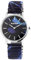 Raptor Colorful Edition Damen-Uhr Zugband Edelstahl Motiv Bunt Print Analog Quarz (dunkelblau/hellblau)
