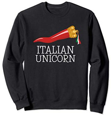 Funny Italian Lucky Charm Cornicello Italian Horn Sweatshirt
