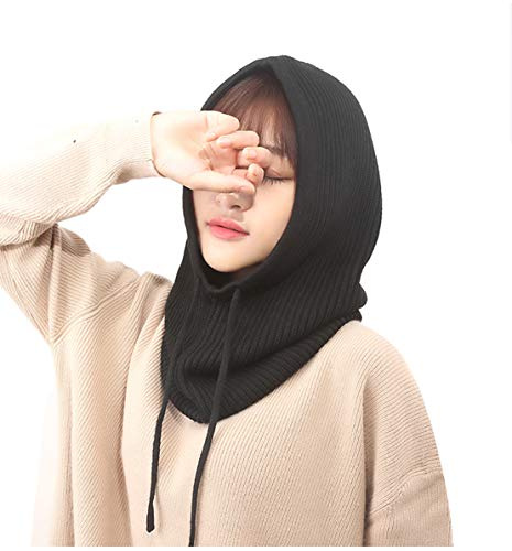 XueXian Cagoule à capuche en tricot pour femme et fille - Automne et hiver