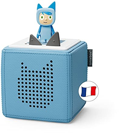 tonies Mon Premier Coffret Toniebox Bleu + 1 Figurine Tonie Créatif, boîte à Histoire et Musique pour Enfant 3 à 7 Ans, conteuse d'histoire Robuste & Facile à Utiliser avec Figurine à Collectionner