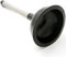 Sink Plunger for Unblocking Light Weight and Powerful Sink Drain Unblocker 100mm (4 inch) Sink Drainer with 225mm (9 inch) Plastic Handle Diameter, White/Black
