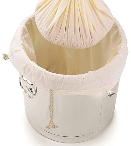 AOUXSEEM 26x22 Extra Large Wine Brew Bags, Reusable Cotton Fine Mesh Strainer Bag for Home Brewing Fruit Cider Apple Grape Wine Beer Making Press Drawstring Straining Brew in a Bag (X-Large,2 Pack)