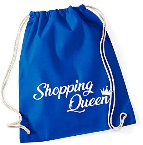 Huuraa Tasche Shopping Queen Geschenk 12 Liter Bright Royal Baumwolle Shopping Queen Mitbringsel