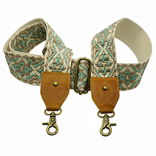 Lebensstyle Breiter Taschenriemen Taschengurt Schultergurt Riemen für Handtaschen Zubehör Verstellbar(Grün Braun )