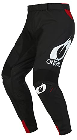 O'NEAL | Motocross-Hose | Enduro Motorrad | Strapazierfähige Denierstoffe, Leder-Hitzeschutz an beiden Knie-Innenseiten | Pants Mayhem Hexx V.24 | Erwachsene | Schwarz Weiß | Größe 34