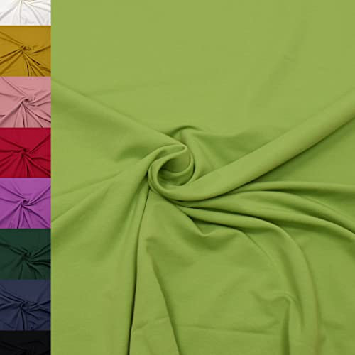 MAGAM-Stoffe Elias Sweatstoff uni innen angeraut und weich Meterware ab 50cm (14. Hellgrün)