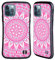 Head Case Designs Parata Rosa Mandala Custodia Cover Ibrida Compatibile con Apple iPhone 12 / iPhone 12 PRO
