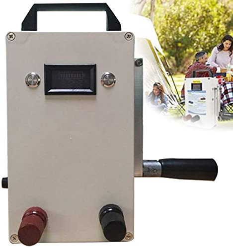 AALGO Generador Manual De Emergencia Portátil Generador De Manivela 150w Estación De Energía para El Hogar Y Emergencia Al Aire Libre con Enchufe USB,220V