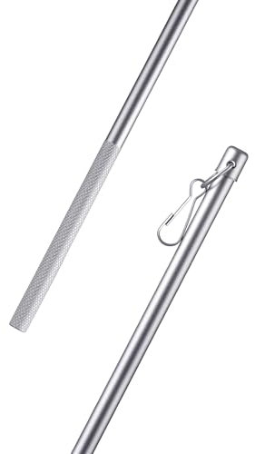 Asta per Centrifuga in Alluminio (125 cm/Argento), Asta per Tenda a Pannello, Tende o Tende