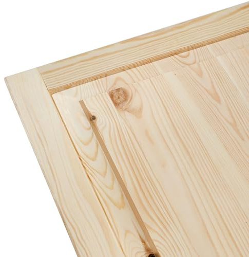 ben+camilla.com Kassettentür Schranktür Holz RUSTIKAL | 201,3 x 59,4 cm unbehandelte Holztür aus Kiefernholz im Kolonialstil und Markflecken als Raumteiler Schiebetür für Regale, Schränke, Möbel