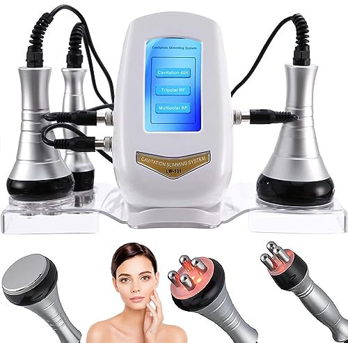 Babiloon Cavitation Machine 40K, Body Sculpting Machine, 3 in 1 Professional Beauty Equipment Skin Care Tool for Face, Arm, Waist, Belly, Leg (A)