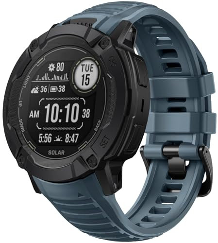 ANBEST Armband für Garmin Instinct 2X Solar Armband, Weiches Silikon Ersatzarmband für Garmin Instinct 2X Tactical Band (Stein)