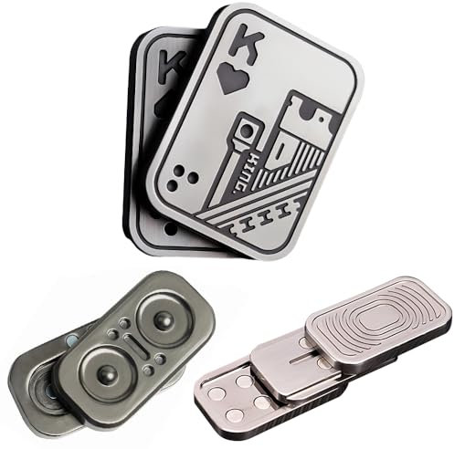 OBEST 3PCS Fidget Slider Toys, Juguete MetáLicos EDC Deslizante de Acero Inoxidable para Aliviar Estrés y Ansiedad, Juguetes Sensoriales Autismo y Tdah, Juguetes Escritorio Oficina Adultos