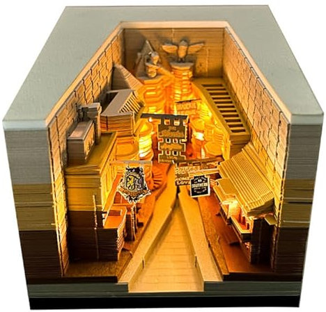 2024 Kalender-Notizblock, Diagon Alley Tischkalender-Notizblock Mit Licht, 3D-Notizblock, DIY-Dekoration, Geschenk A,A