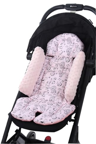 TOPOQ Kinderwagen Liner Baby Kinderwagen Sitzkissen Autositz Einsatz Universal Buggy Kopf und Körper Stützkissen für Säugling Neugeborene Weiche Beruhigende Baby Kissen Sitzpolster für Kinderwagen