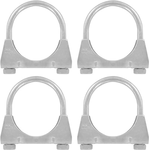 4er Set Edelstahl Bügel Schellen M8 x 55mm extrem belastbare Montageschellen stainless steel heavy duty (4 Stk. M8 x 55mm)