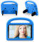 BARALARIQIU Bambini Custodia per Samsung P200/P205 8 inch Tablet Antigraffio Morbido in Gomma Cover Protezione Antiurto con Supporto Blu