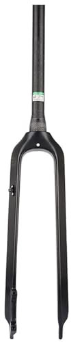 LYMFCFC 26/27.5/29In Fourche VTT Fourche Rigide en Fibre De Carbone Tube 1 1/8 Droit/Taillé Frein À Disque Axe Traversant 15X100mm Fourche Rigide pour Vélo A,27.5in