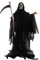 Horror-Shop Grim Reaper mit Sense, Licht & Sound als Standfigur 100 cm