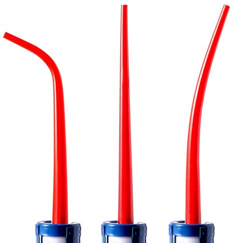 Caulking Nozzle of Caulking Gun, Curved caulking Nozzle applicator, Replacement Extension Tool Used in Construction (3 Pieces-1, one Straight Two Bend)