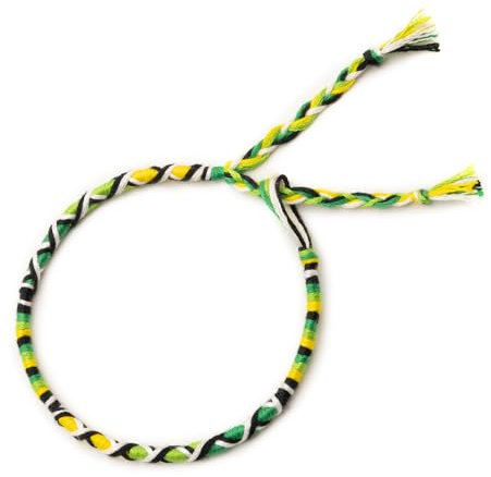 Générique Bracelet de Cheville à Vœux Brésilien - Bracelets d'amitié - Coton Tressé, Traditionnel, Coloré et Réglable, Porte-Bonheur, Fait à la main (BVC01/BVC45) (BVC27)
