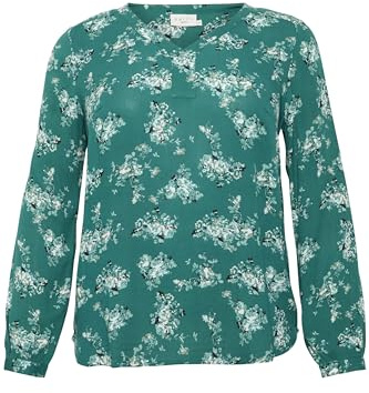 KAFFE CURVE Damen Bluse Langarm KCami Lange Ärmel