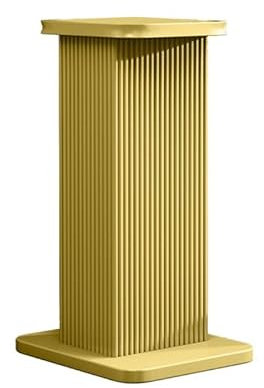 LVLDAWA Universal Floor Speaker Stands, Hollowed Bookshelf Speakers Shelf Media Stereo Stand For Home Audio Surround Sound Systems(Gold,90cm-(1 pair))